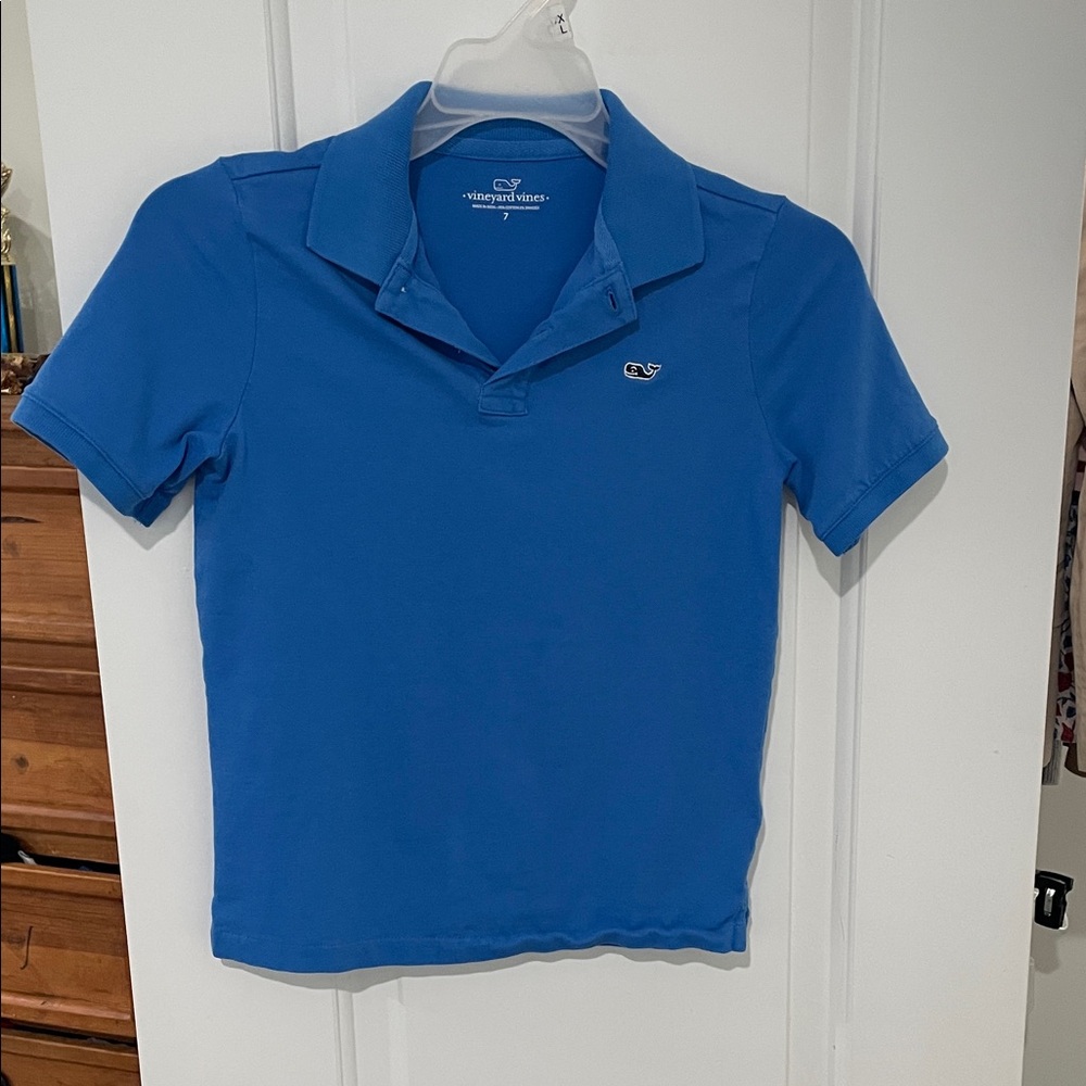 Vineyard Vines Kids Polo in Bright Blue